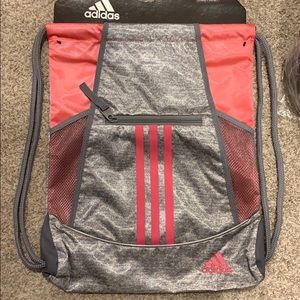 NWT Adidas Cinch Sack bag with zippered pocket